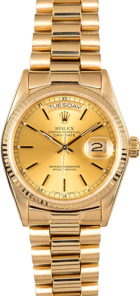 Rolex president 18k gold cost